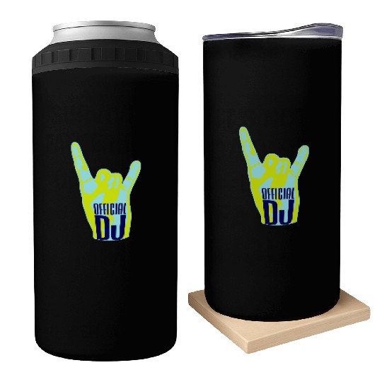 Official DJ Music Heavy Metal Horns Hand Gesture Can Coolers