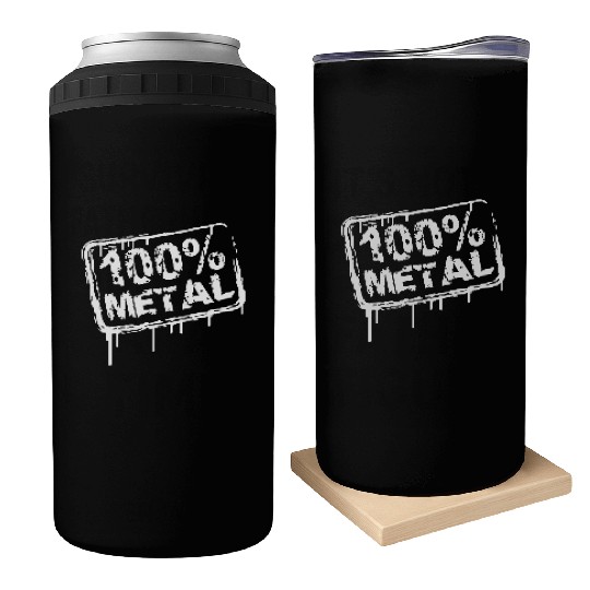 100 % Percent Metal Music Fun Graffiti Drops Stamp Can Coolers