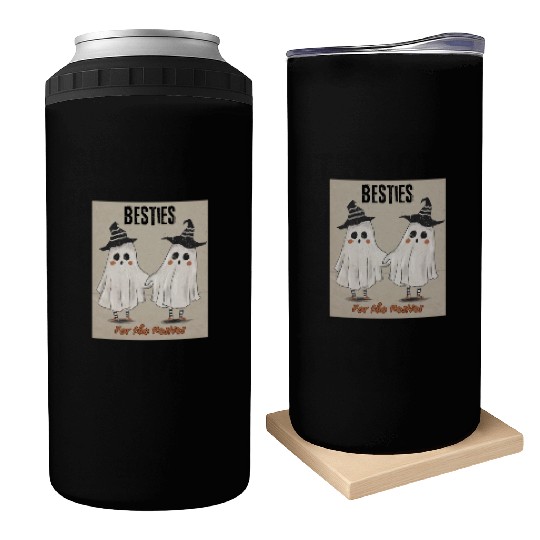 Retro Ghost Besties for the Resties Top Can Coolers