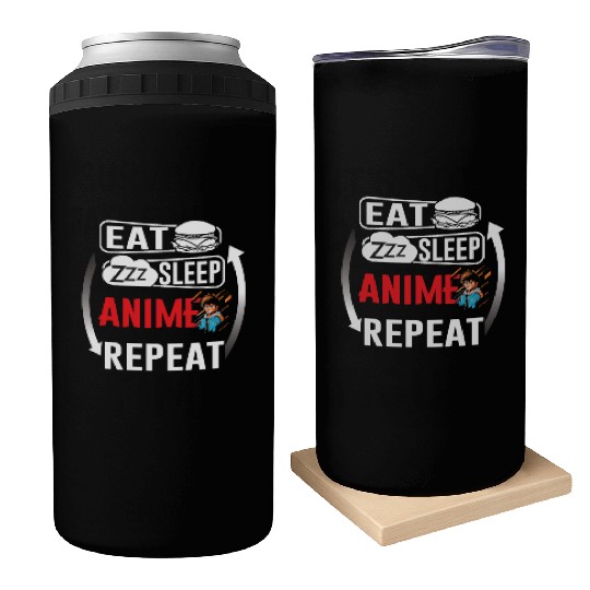 Eat Sleep Anime Repeat Ramen Kawaii Japanese Manga Can Coolers
