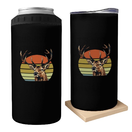 Hunting Elk Deer Funny Hunter Can Coolers
