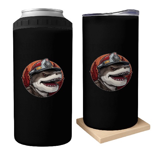 Sharks Firefighter Can Coolers