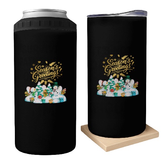 Seasons greetings with friends Can Coolers