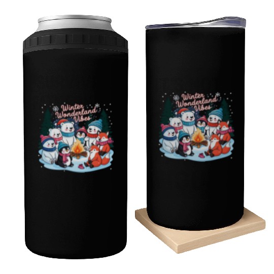 Winter Wonderland Snowflake Can Coolers