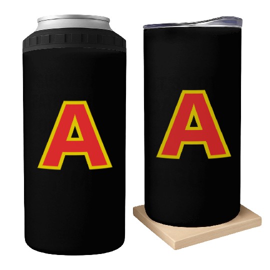 Yellow A On Red For Alvin Costume Halloween Fancy Can Coolers