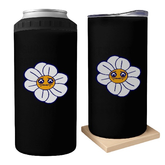 Sweet Flower Sad Face Weeping Spring Summer Crying Can Coolers