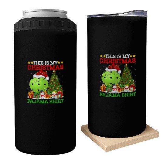 Pickleball Christmas Tree Lights Can Coolers