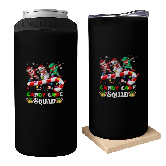 Dabbing Santa Elf Snowman Candy Cane Christmas Can Coolers