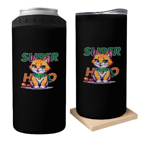 SUPER HERO CAT Can Coolers