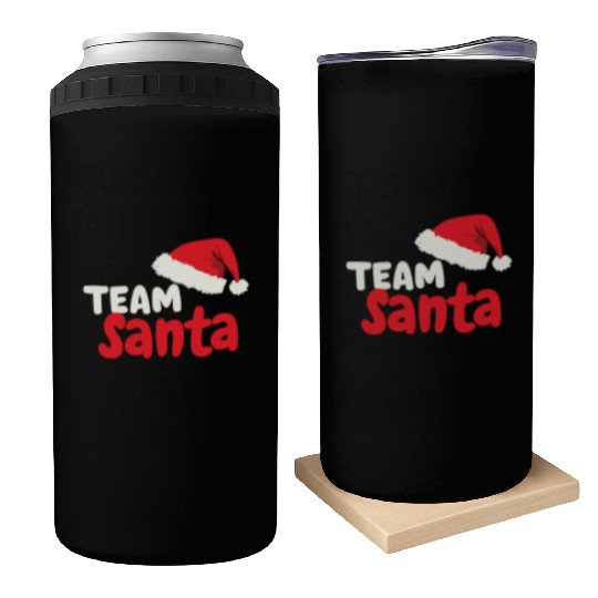 Team Santa Santa Claus Christmas Santa Claus Can Coolers