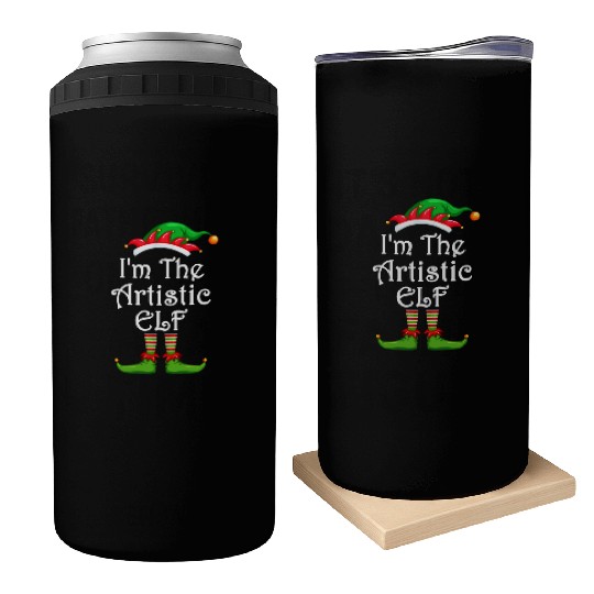 I'm The Artistic Elf Can Coolers Matching Family