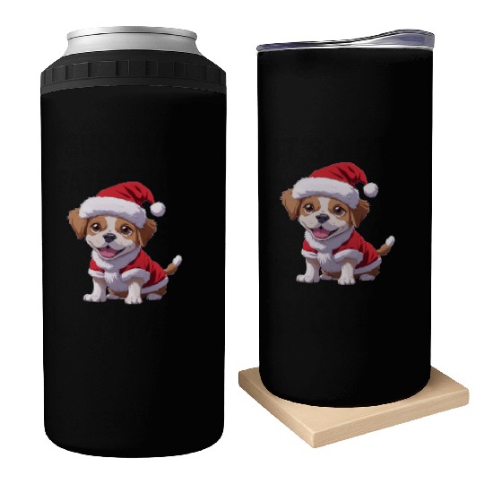 Santa Paws: The Cutest Christmas Puppy Can Coolers