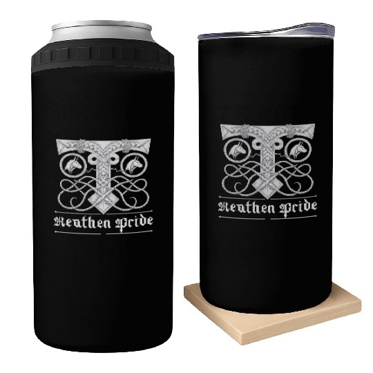 Asatru Valhalla Scandinavian Pride Norsemen Viking Can Coolers