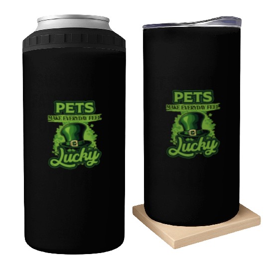 St Patricks Day Pets Make Everyday Feel Lucky Can Coolers