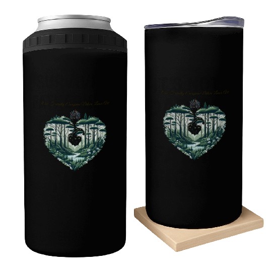 Evergreen Nature Lover Art Can Coolers