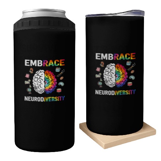 Embrace Neurodiversity Autism Awareness Can Coolers