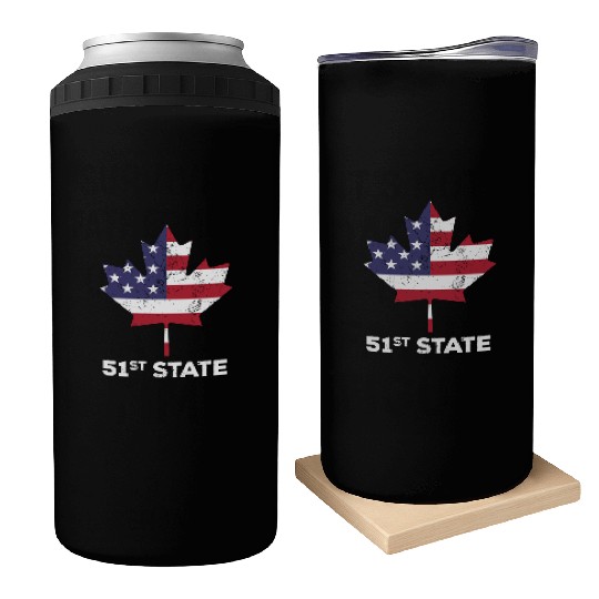 Canada 51st State United States Funny Trump Quote Can Coolers
