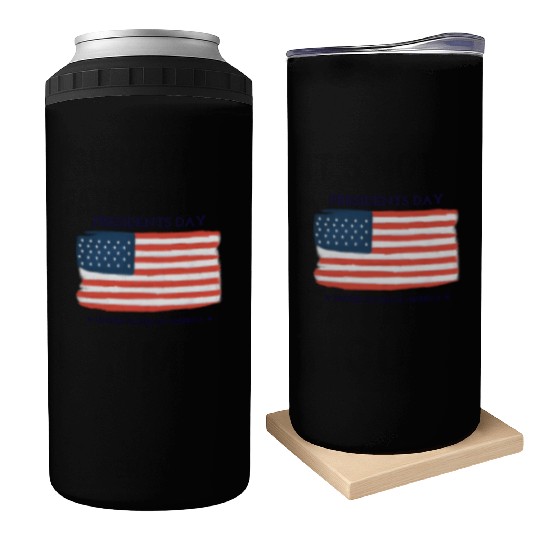 US flag.Presidents Day Can Coolers