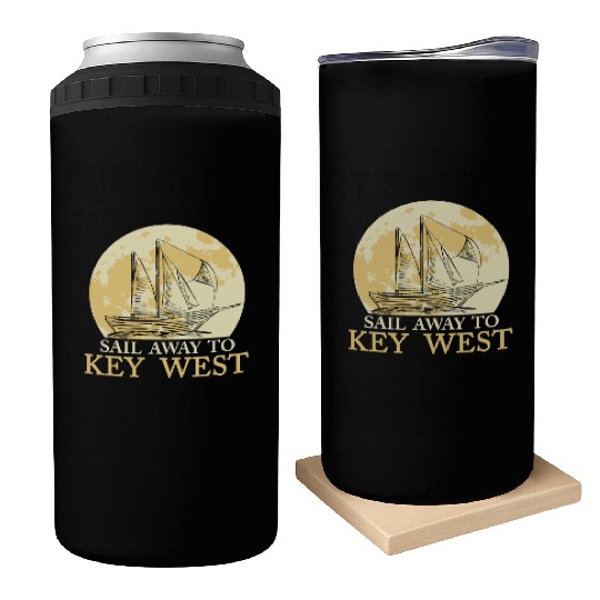 Florida Keys SAIL AWAY TO KEY-WEST Sailing Outfit Can Coolers