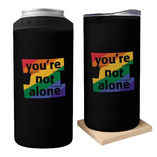 You are Not Alone Rainbow Can Coolers