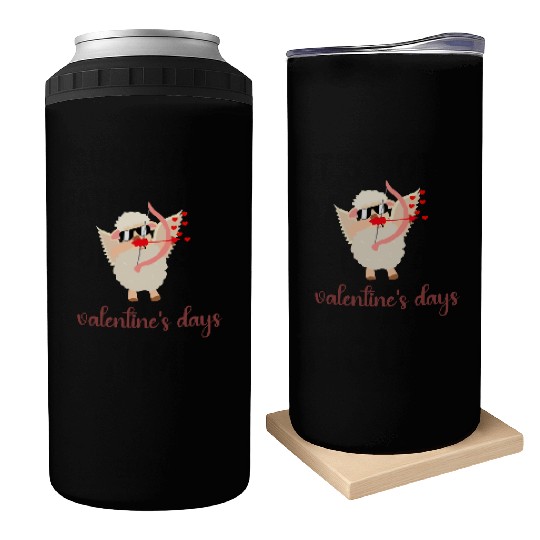 valentine s days llama Can Coolers