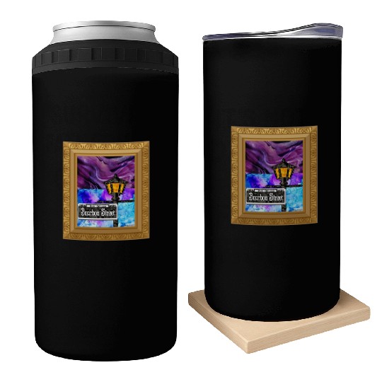 Purple Framed Bourbon Street Lamp Post Can Coolers