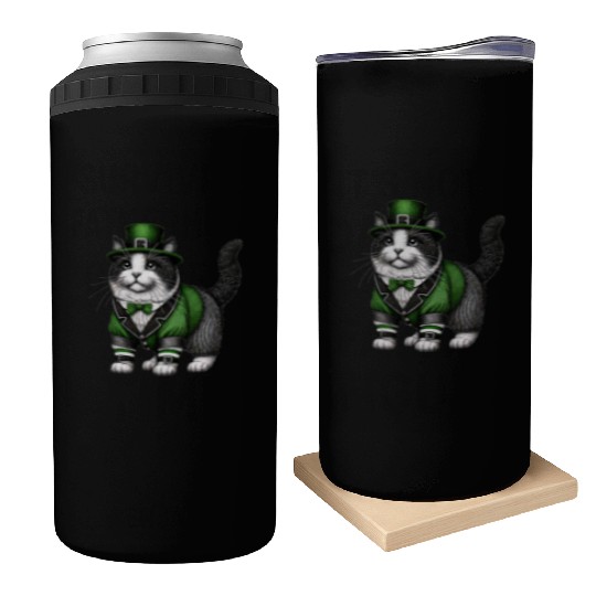 Lucky Cat in Green - St. Patrick’s Day Can Coolers