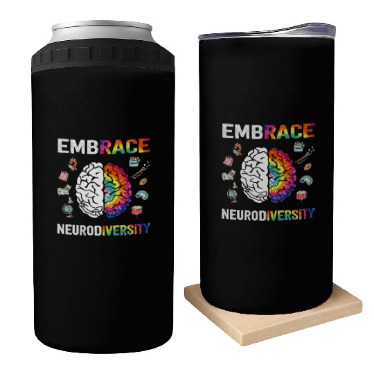 Embrace Neurodiversity Autism Awareness Can Coolers