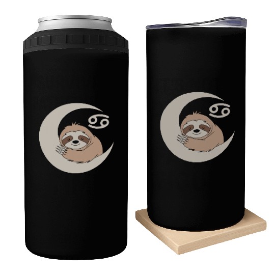 Cancer Zodiac Sloth Embrace the Calmness Can Coolers