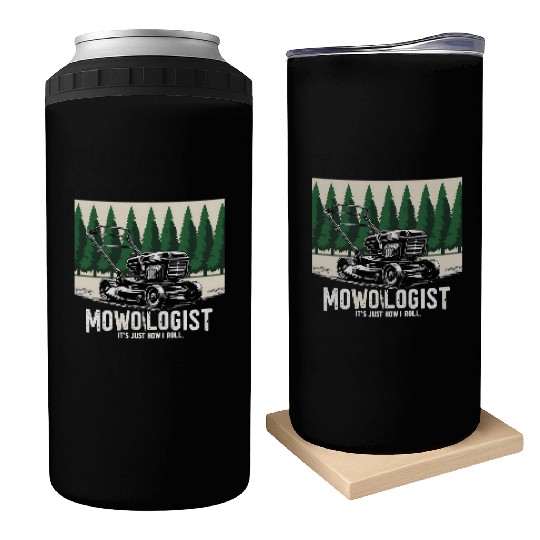 Mowologist Gardener Lawn Mowing Gift Can Coolers