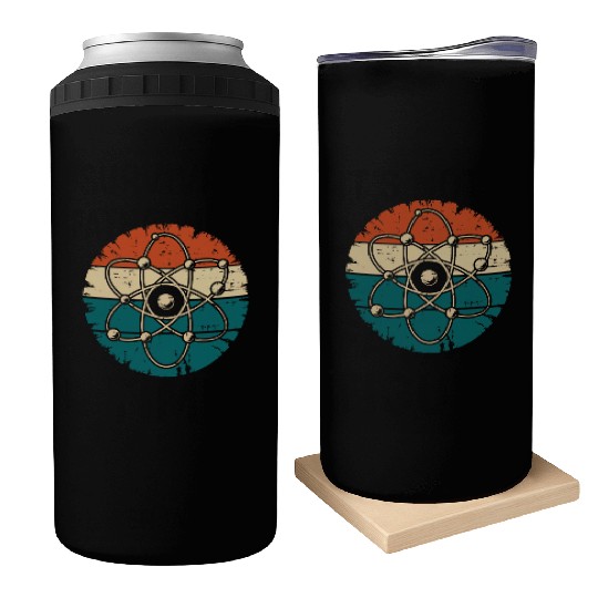 Retro Atom Art Biology Physics Chemistry Science Can Coolers