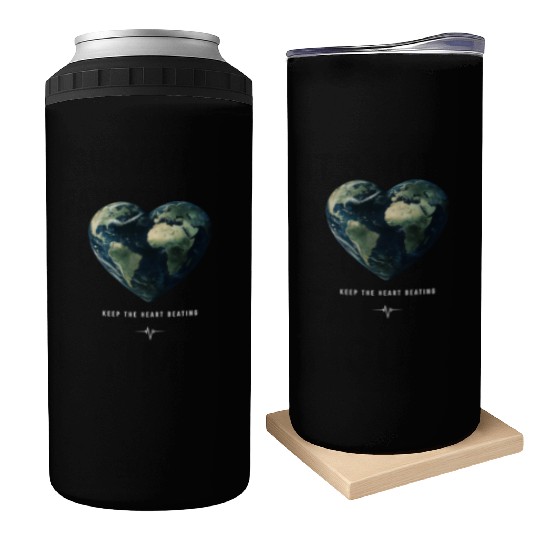 Keep the Heart Beating Earth Day Heart Environment Can Coolers