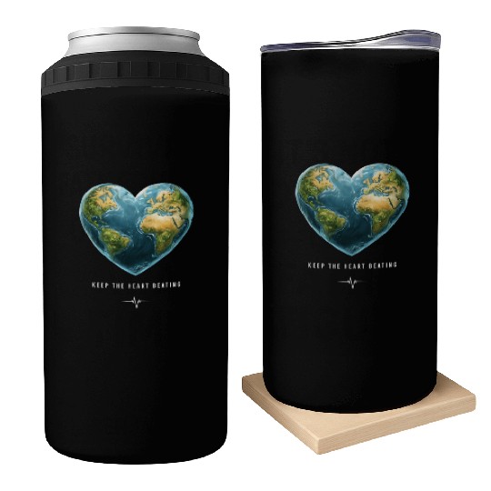 Keep the Heart Beating Environment Earth Day Heart Can Coolers