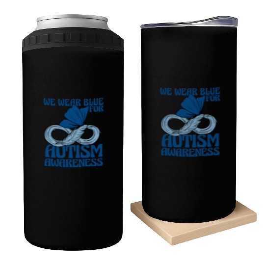 We Wear Blue for Autism Awareness Support Advocacy Can Coolers