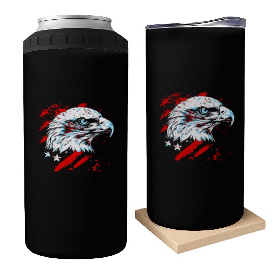 Symbol of America - American Bald Eagle Can Coolers