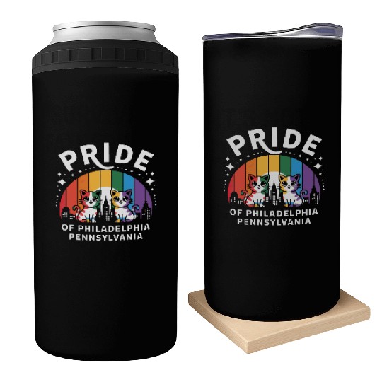 Pride of Philadelphia City Pennsylvania USA Rainbo Can Coolers