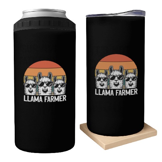 Llama Farmer - Funny Llama Alpaca Farmer Can Coolers