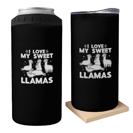 Alpaca Lover Llama Lover - I love my sweet Llamas Can Coolers