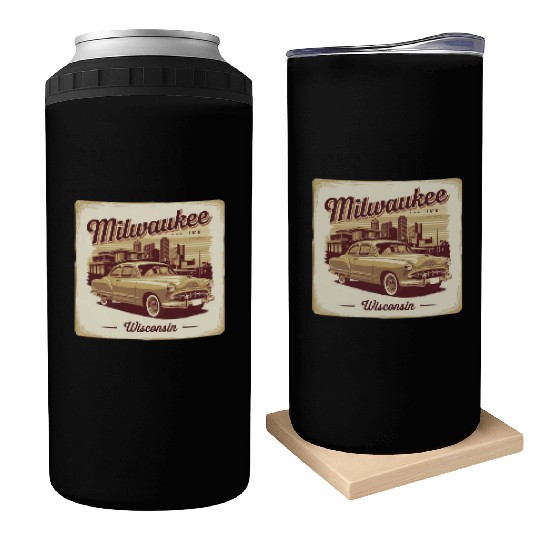 Milwaukee Souvenir and Travel Gift Idea Can Coolers