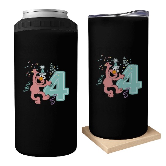 Sesame Street Birthday Design With Elmo 4 Years Can Coolers