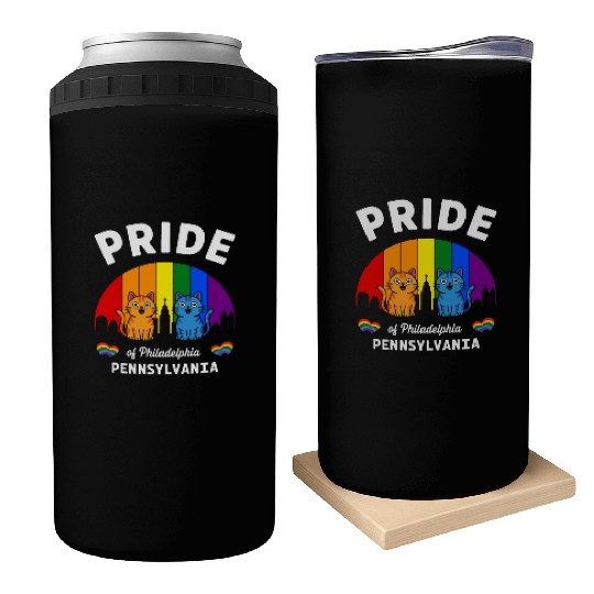 Pride of Philadelphia City Pennsylvania USA Rainbo Can Coolers