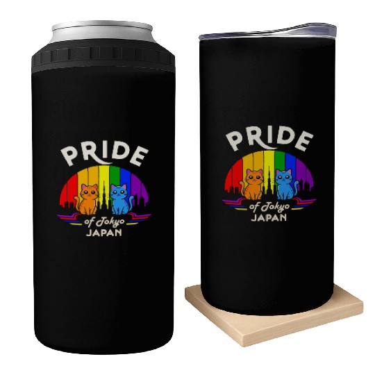 Pride of Tokyo City Japan Rainbow Flag Can Coolers