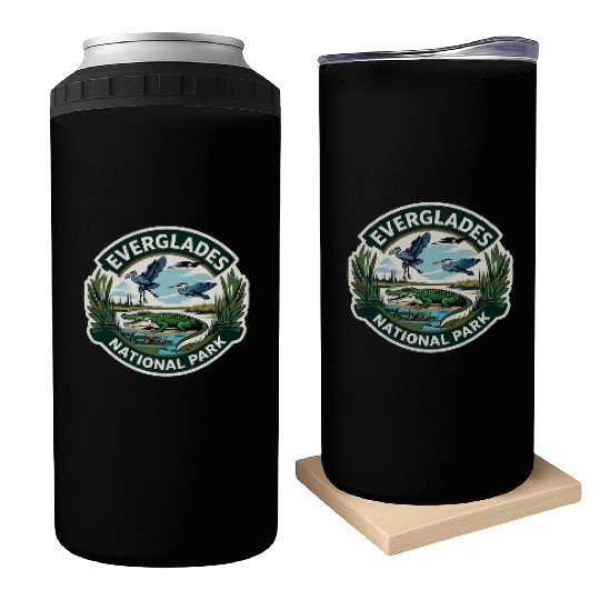 Everglades National Park Florida USA Logo Can Coolers