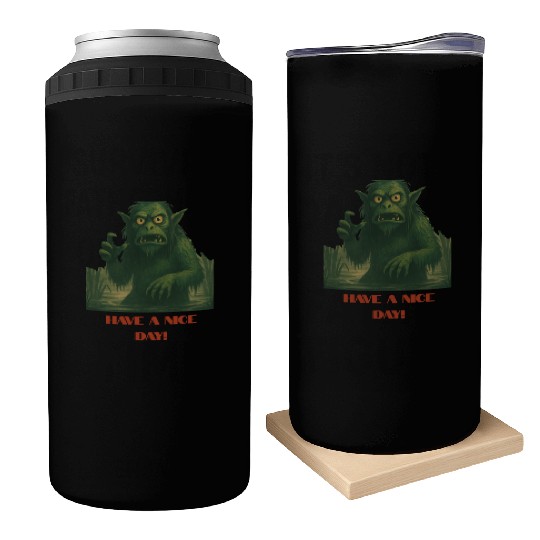 Have a Nice Day – Funny Monster Swamp Art Can Coolers
