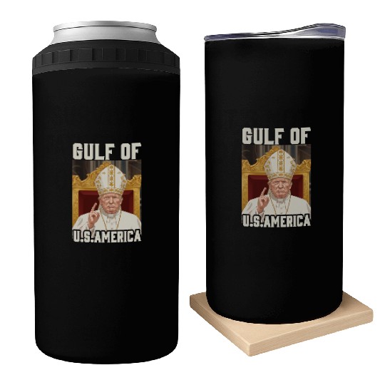 POPE TRUMP US America Can Coolers