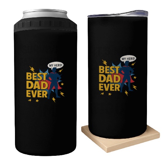 Best Dad ever superhero style Can Coolers