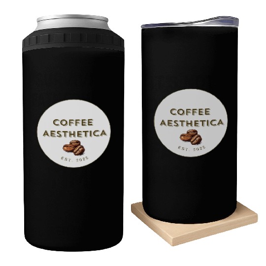 Coffee Aesthetica Logo Can Coolers