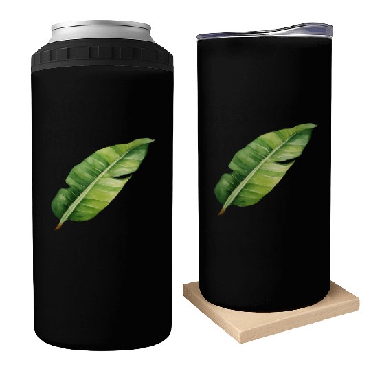 Green Banana Leaf Can Coolers