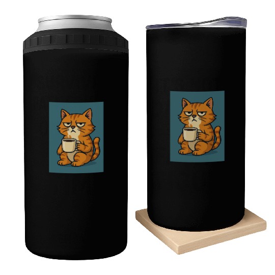 Grumpy Cat with Coffee Can Coolers
