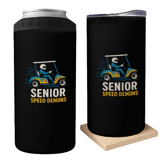 Golf Cart Life Senior Humor Retirement Ride Can Coolers
